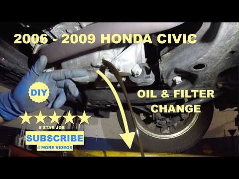 How to change oil and filter on 2006 2009 Honda Civic